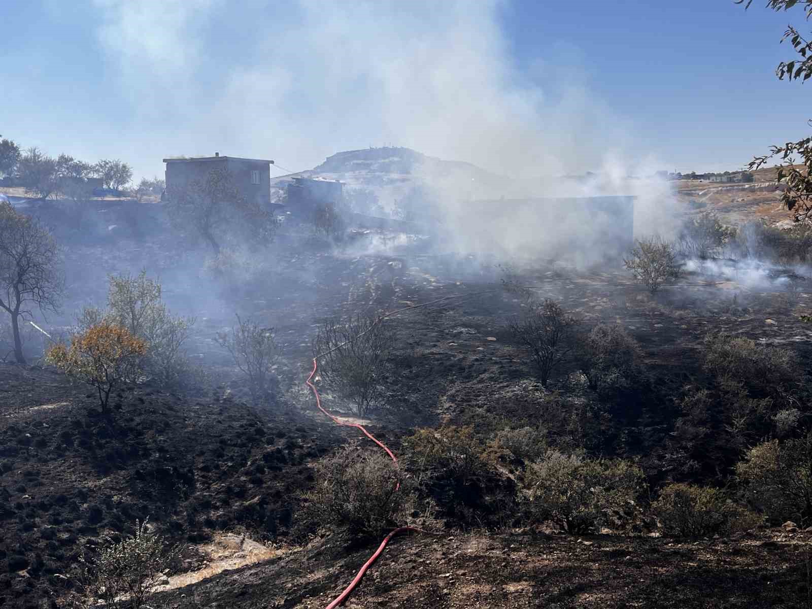 Otluk alanda başlayan yangın bağ evlerine sıçradı: 7 bağ evi kullanılamaz hale geldi