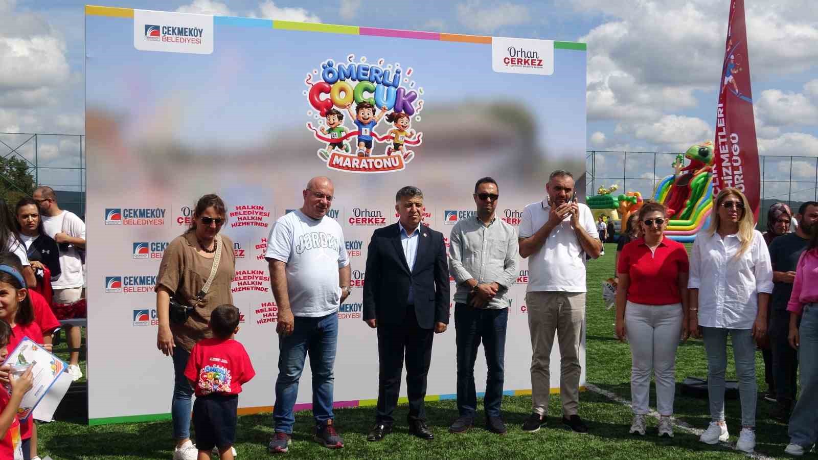 Çekmeköy’de çocukların maraton heyecanı