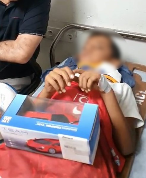 Darp edilen çocuğun sağlık durumu iyi, tedavisi sürüyor
