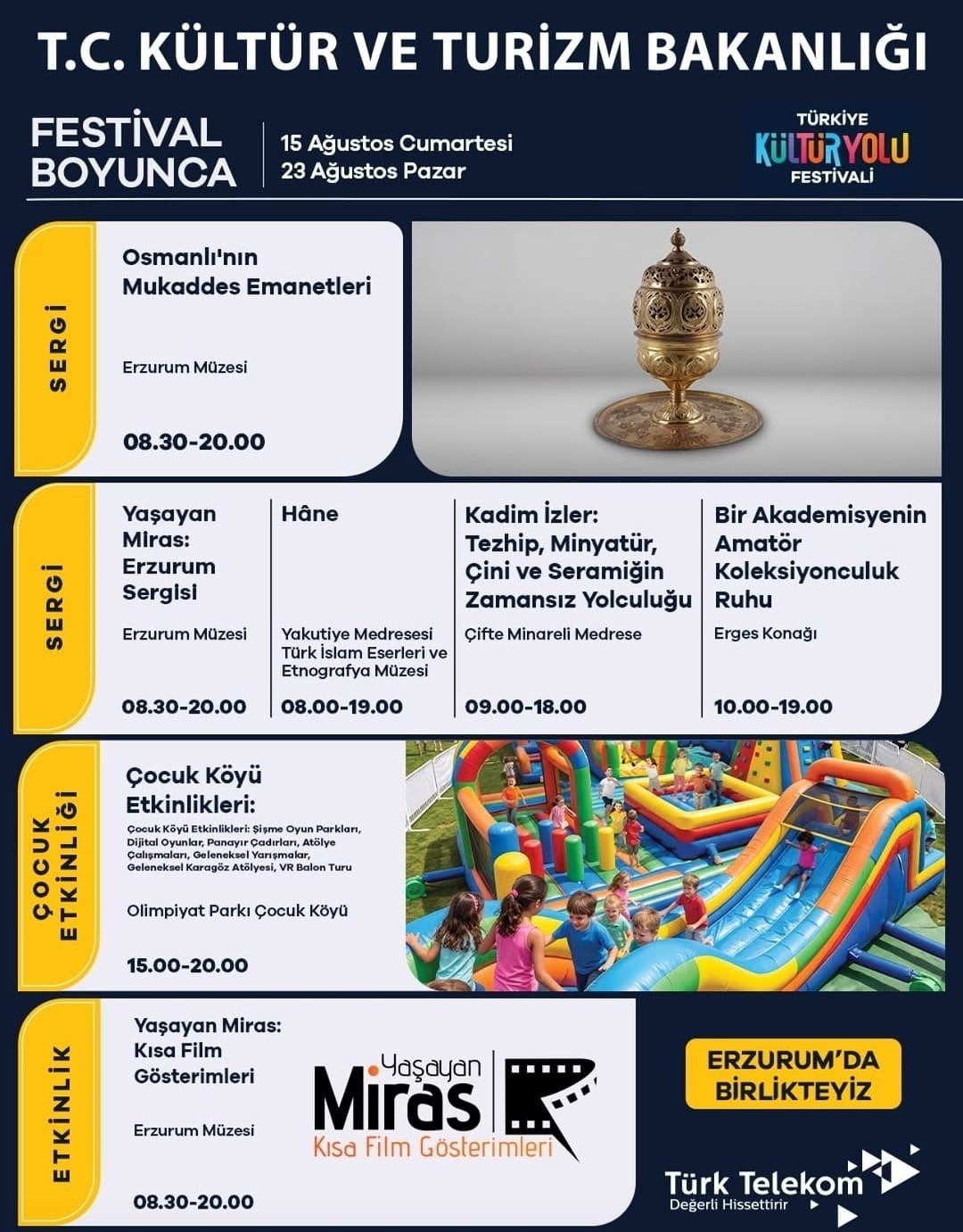 Erzurum Kültür Yolu Festivali 4. kez düzenlenecek