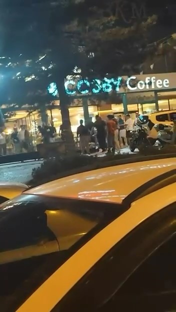 İki grup arası kavga kamerada