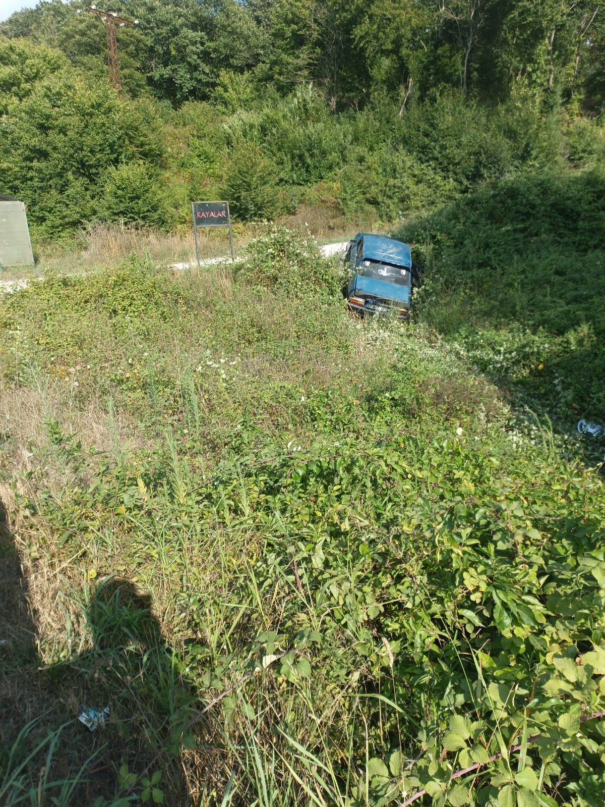 Sinop’ta otomobil şarampole devrildi: 2 yaralı