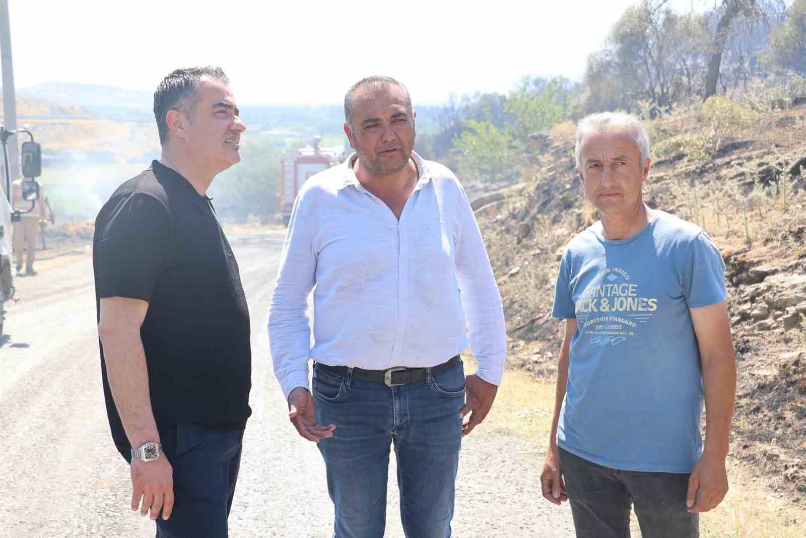 Başkan Arıcı, yangın bölgesinde incelemelerde bulundu