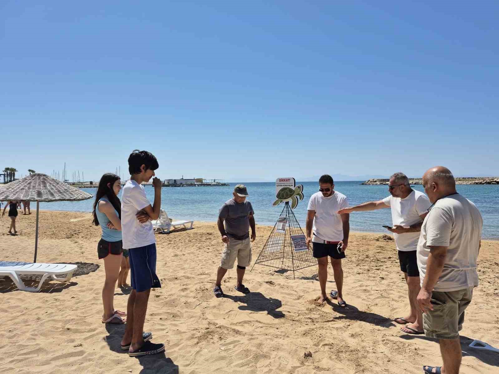 Caretta caretta yuvası koruma altına alındı