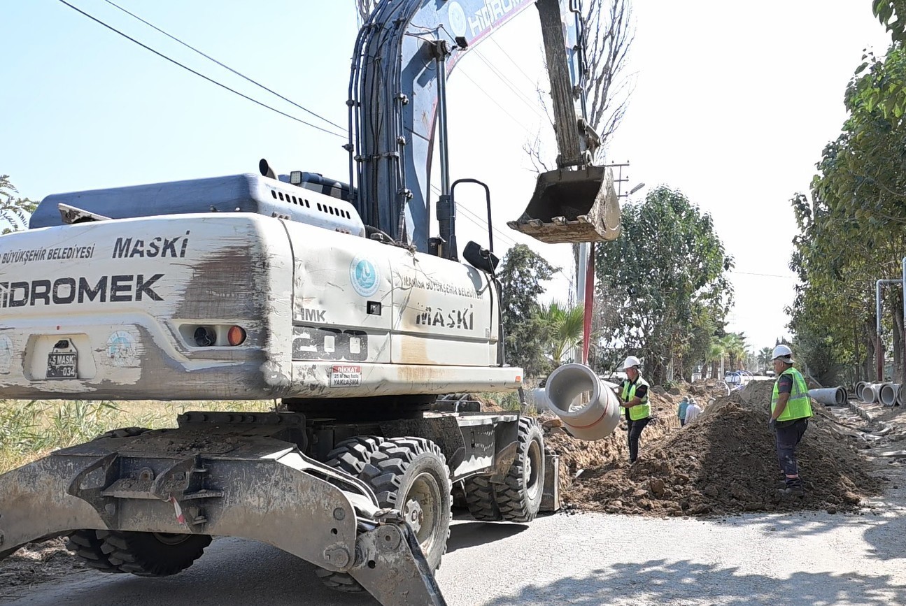Alaşehir’de taşkınlara karşı 1.2 kilometrelik kolektör hattı