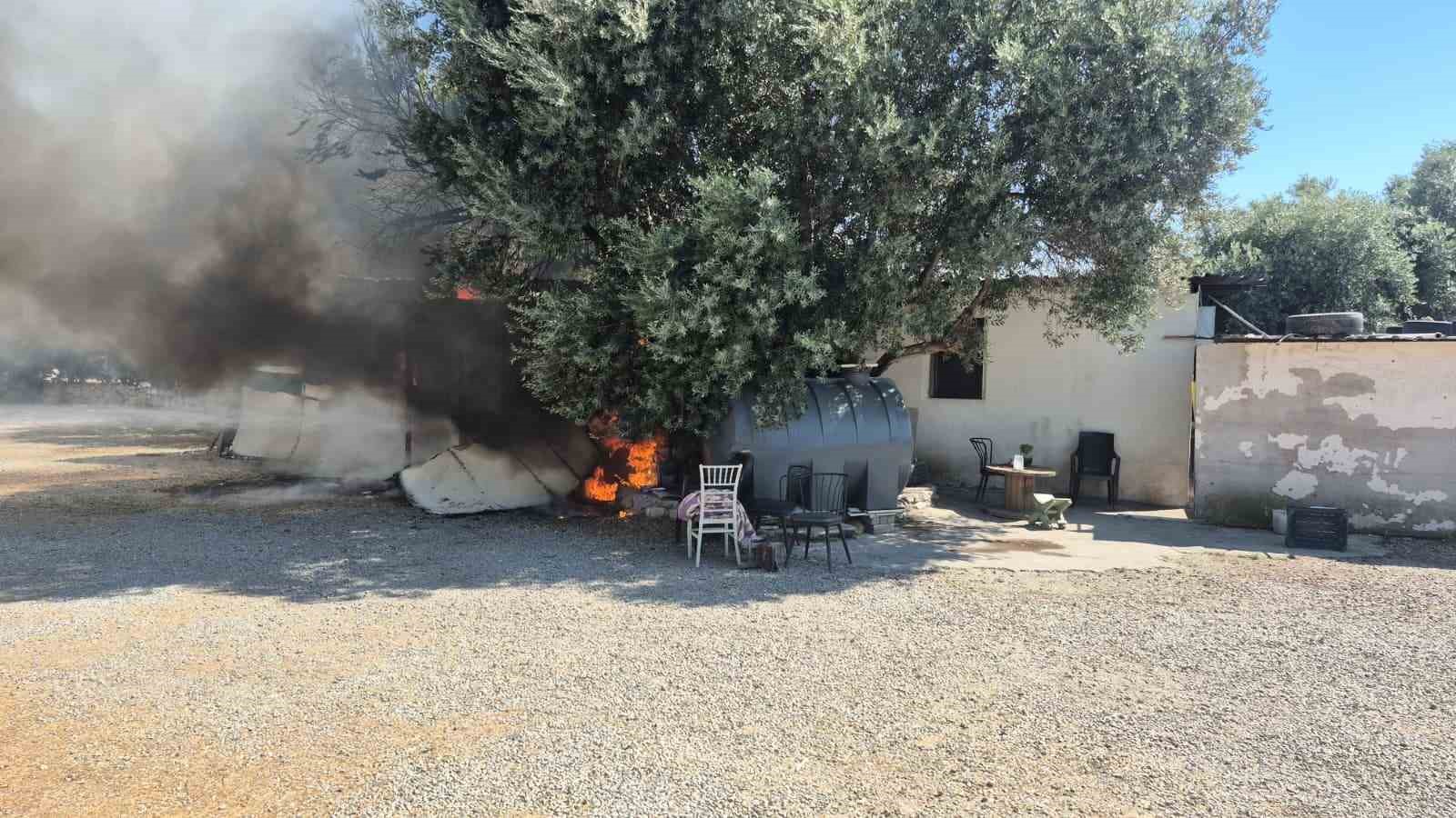 Bodrum’da personel lojmanında yangın