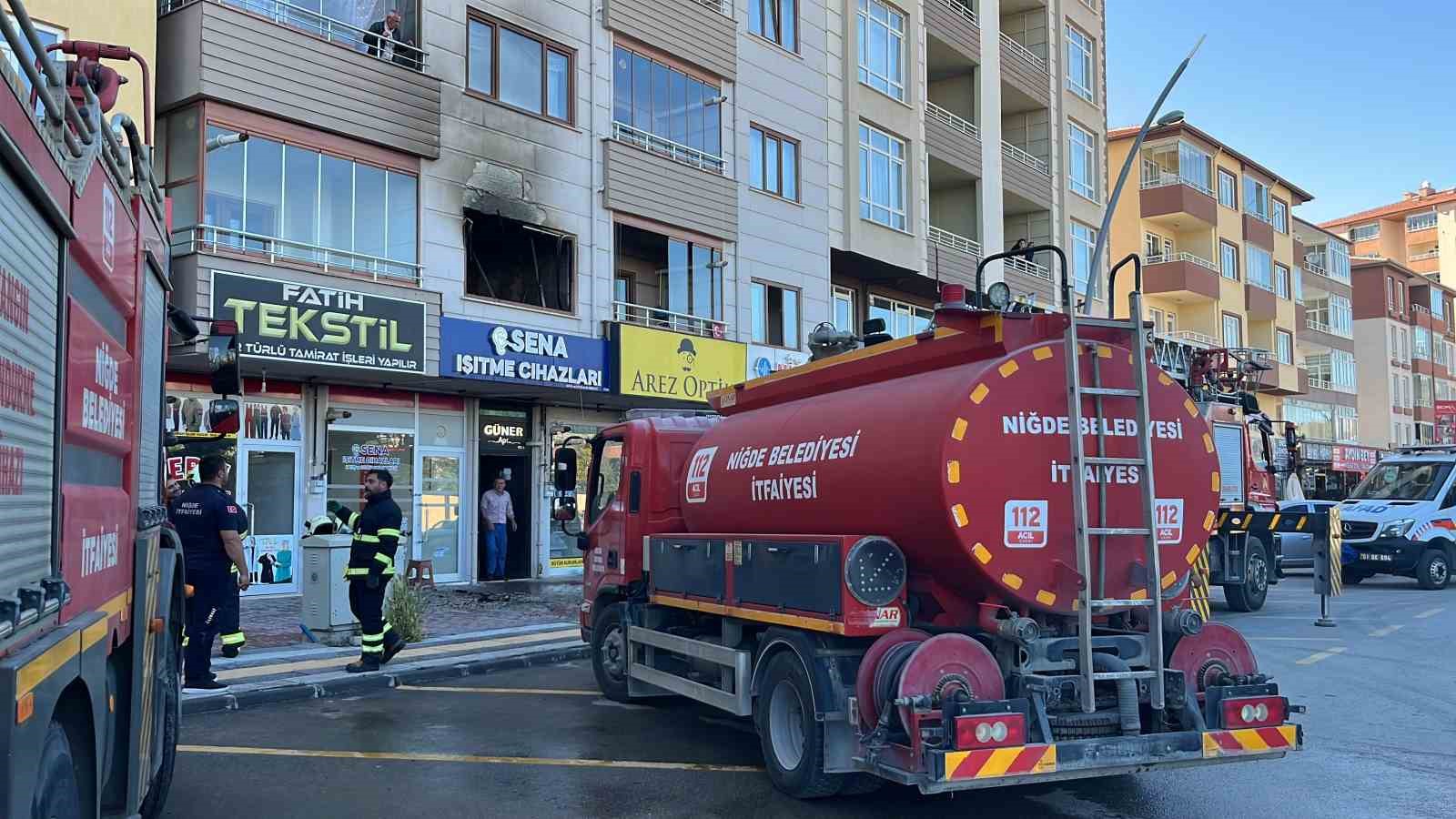 Niğde’de apartman dairesinde yangın