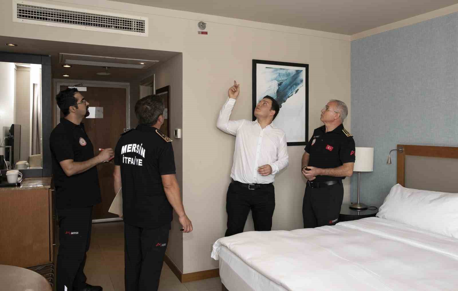 Mersin’de otellerde yangın güvenliği denetimi sürüyor