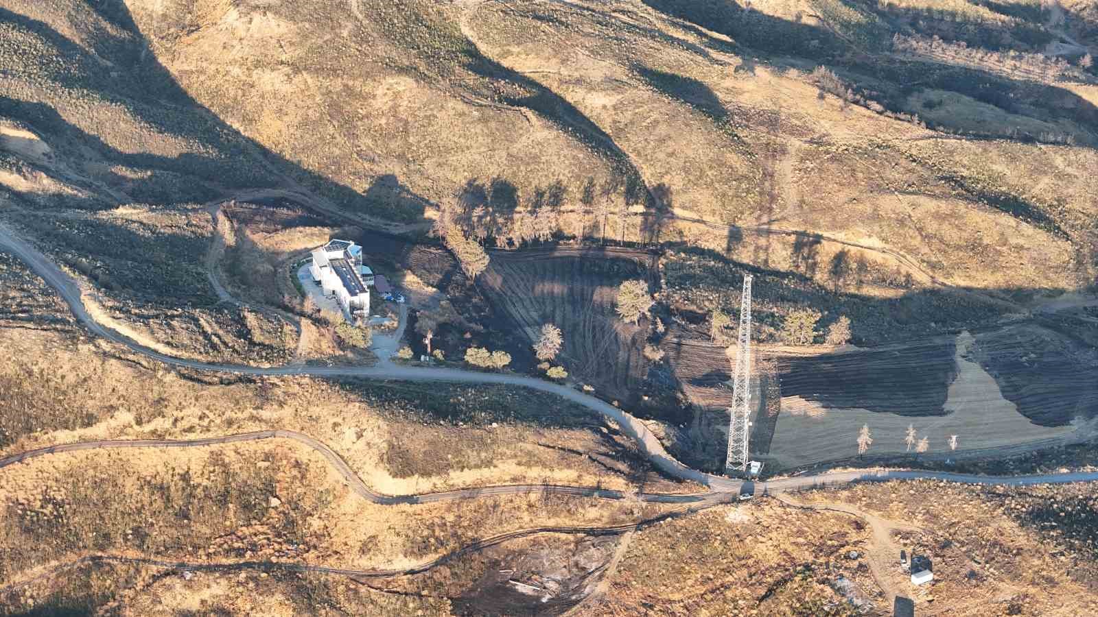 Çanakkale’deki yangında yanan alanlar dron ile görüntülendi