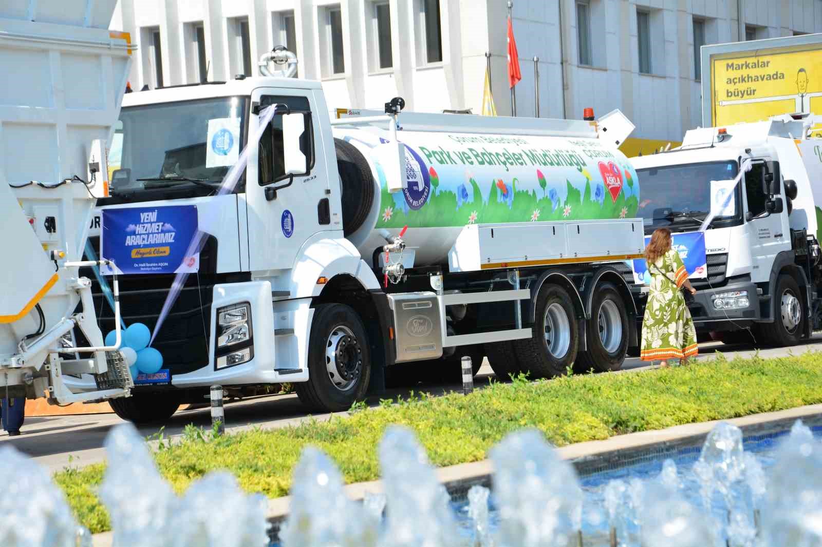 Çorum Belediyesi 83 milyon liralık yeni araç filosunu hizmete aldı