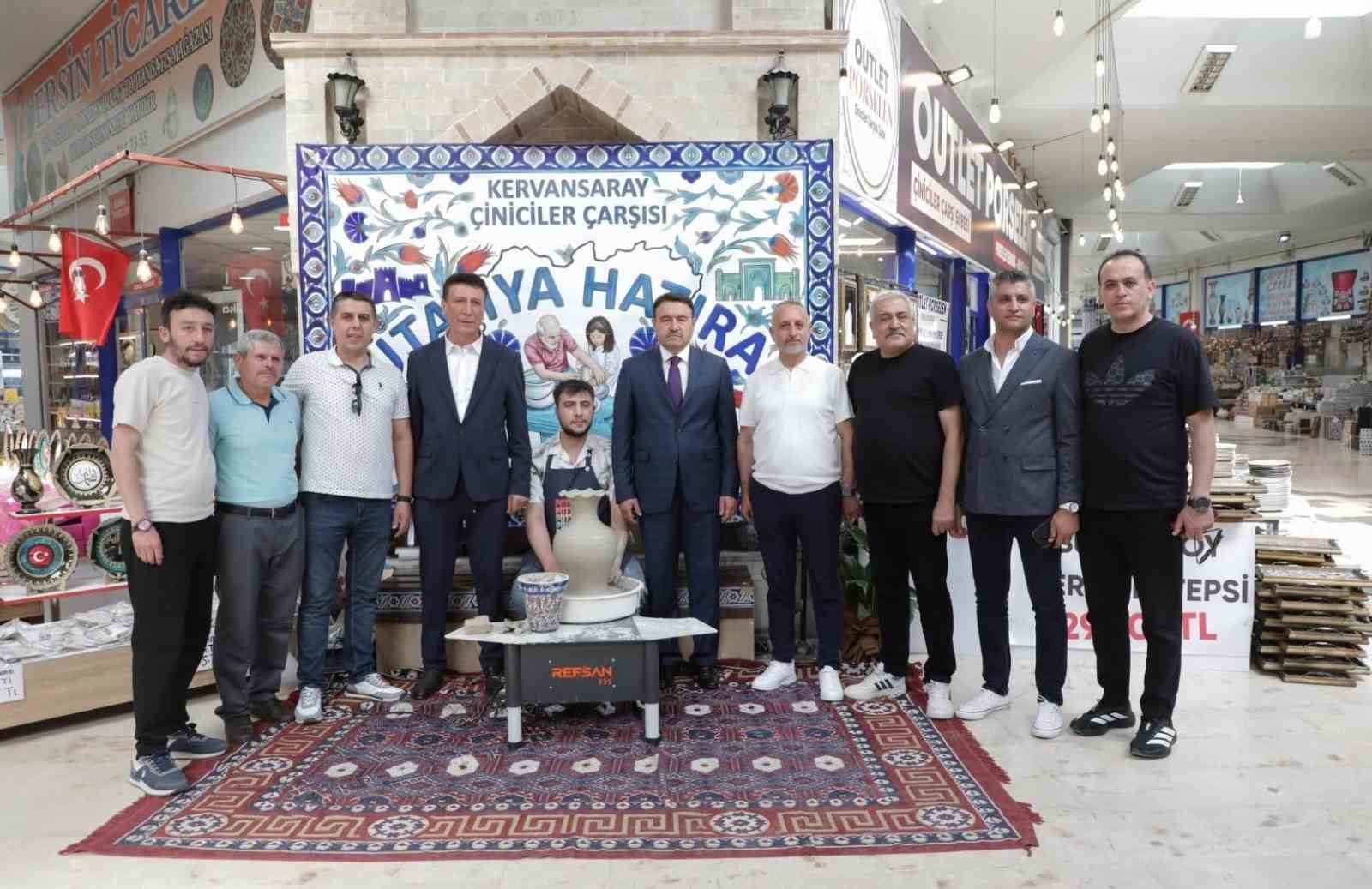 Vali Musa Işın’dan Kervansaray Çiniciler Çarşısı’na ziyaret