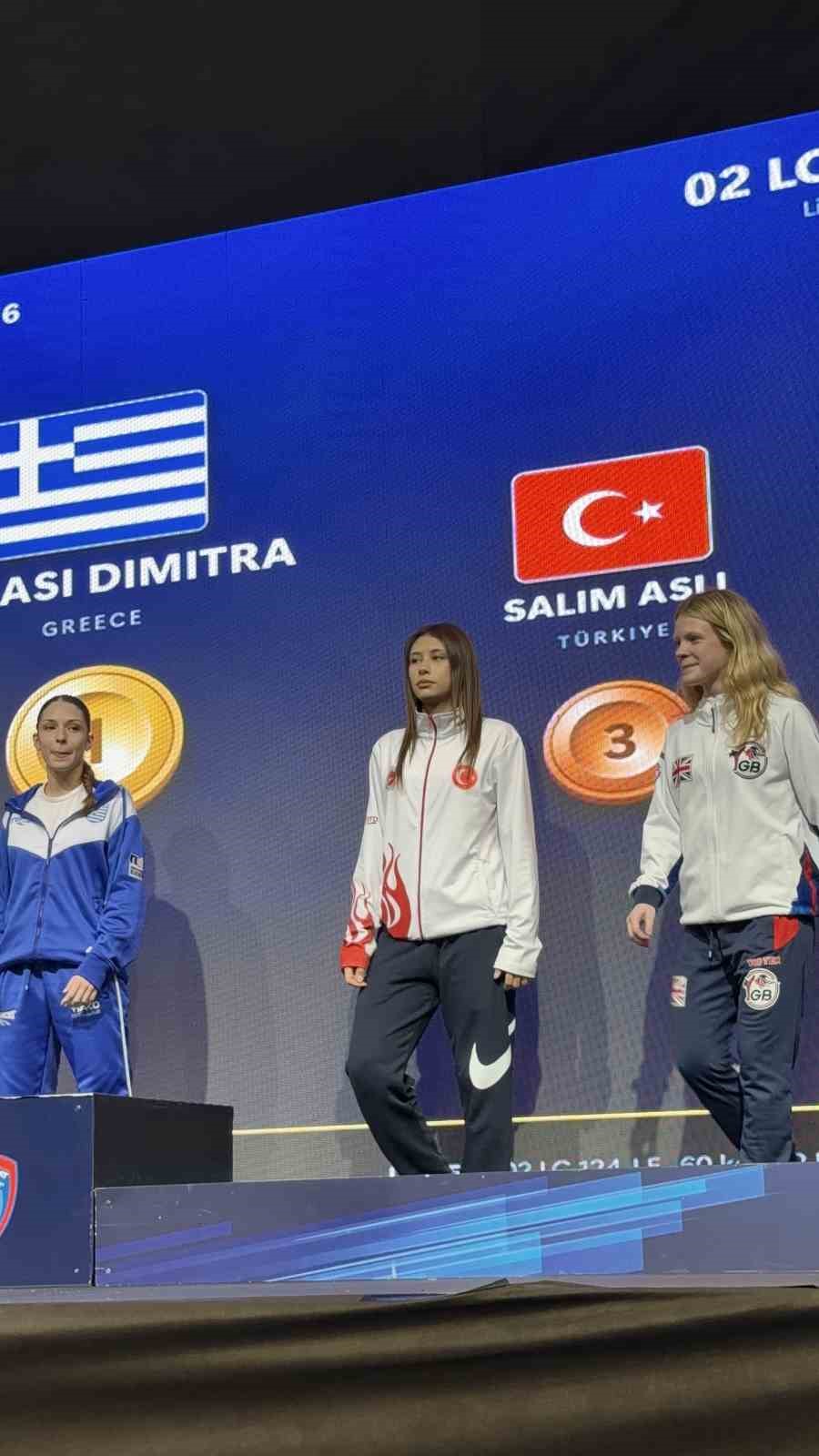 Bursalı milli sporcu Aslı Salım, İtalya&rsquo;da d&uuml;nya &uuml;&ccedil;&uuml;nc&uuml;s&uuml; oldu