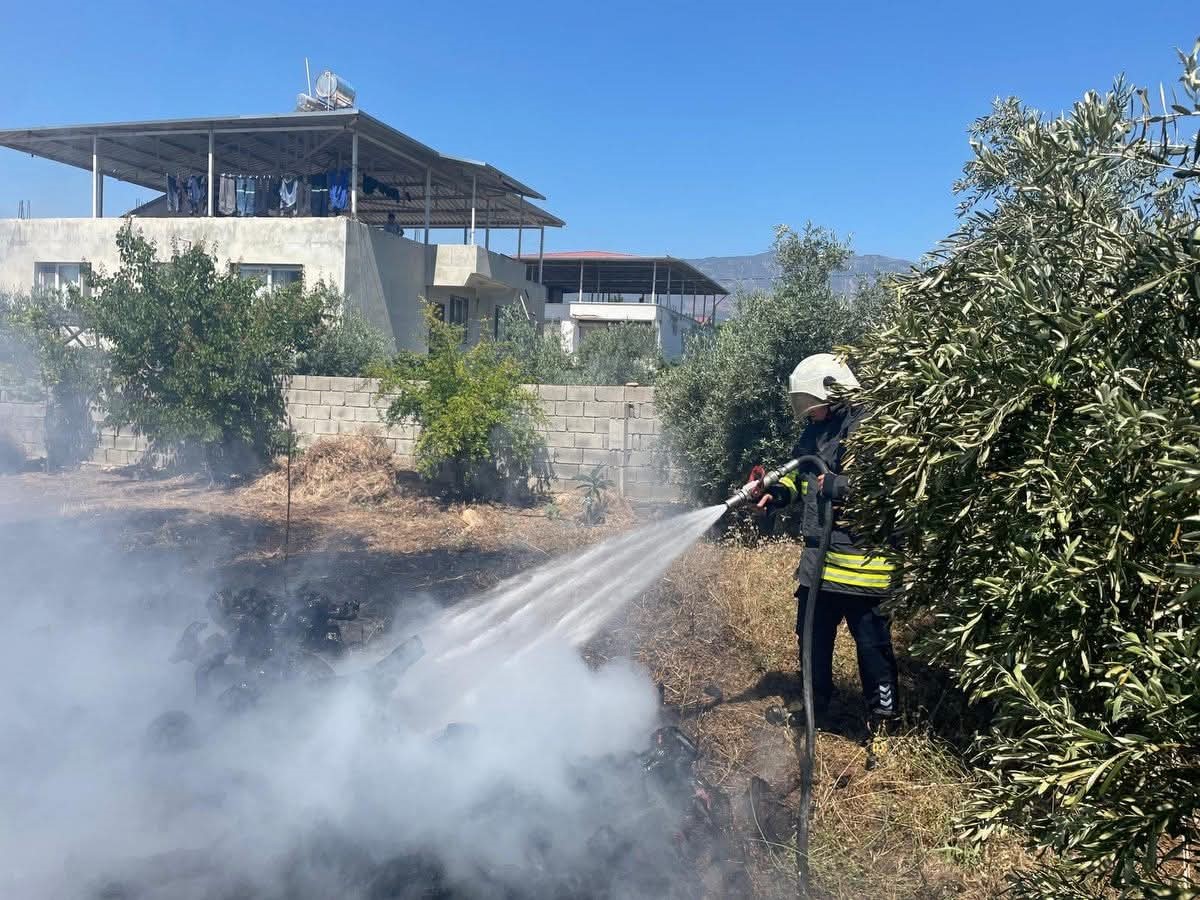Hassa’da bahçe yangını