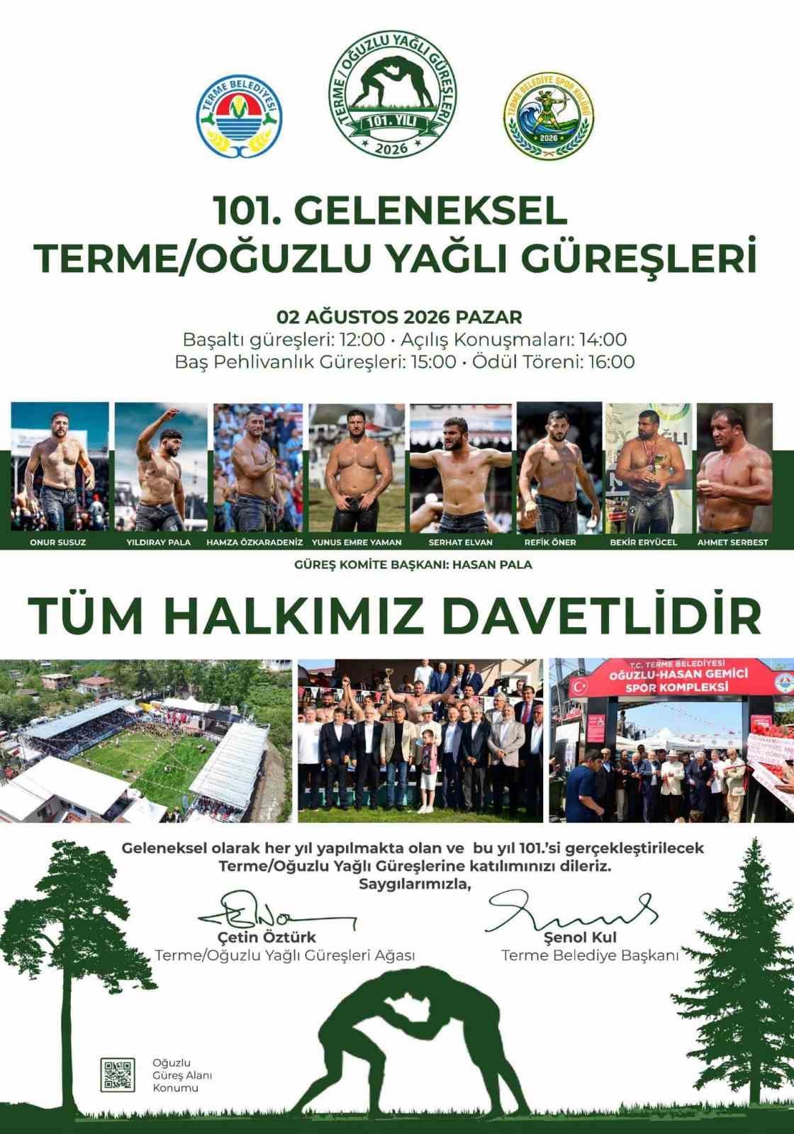 101. Geleneksel Terme/Oğuzlu Yağlı Güreşleri için geri sayım başladı