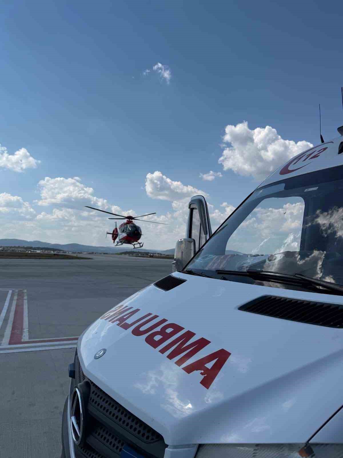 Ambulans helikopter 51 yaşındaki hasta için havalandı
