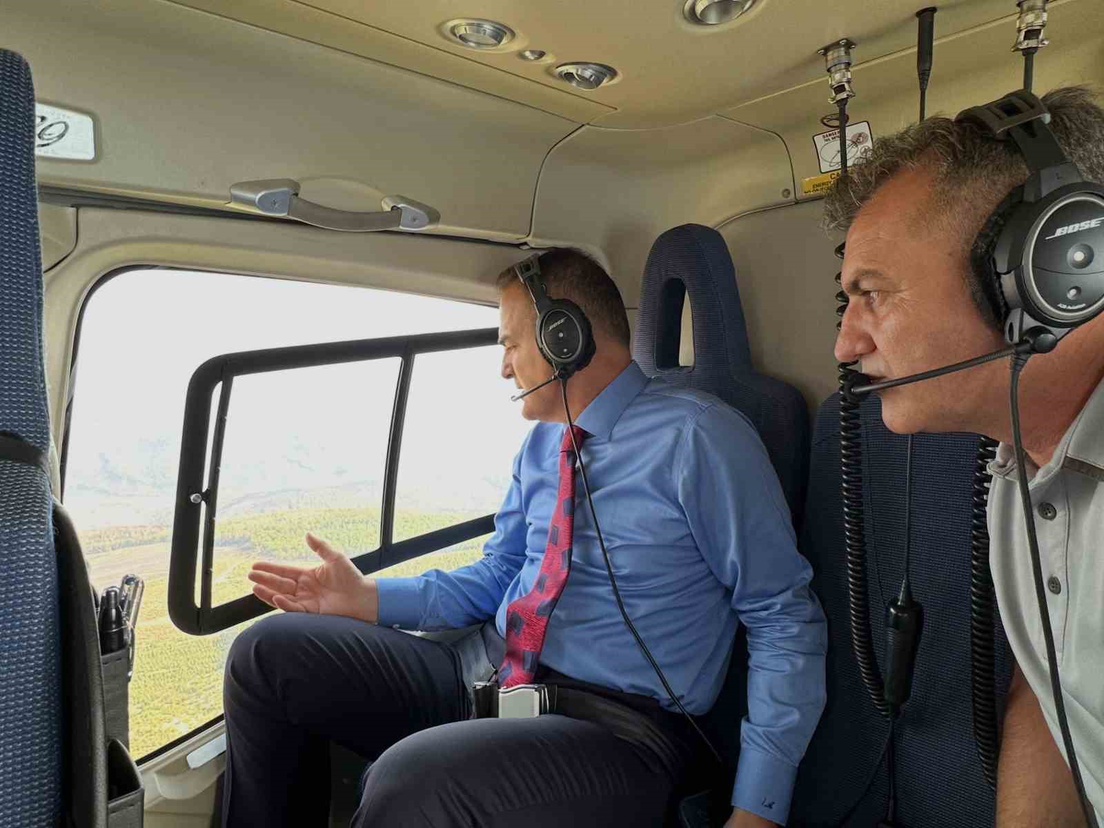 Vali Akbıyık, Fethiye ve Seydikemer’deki yangın bölgelerinde incelemelerde bulundu