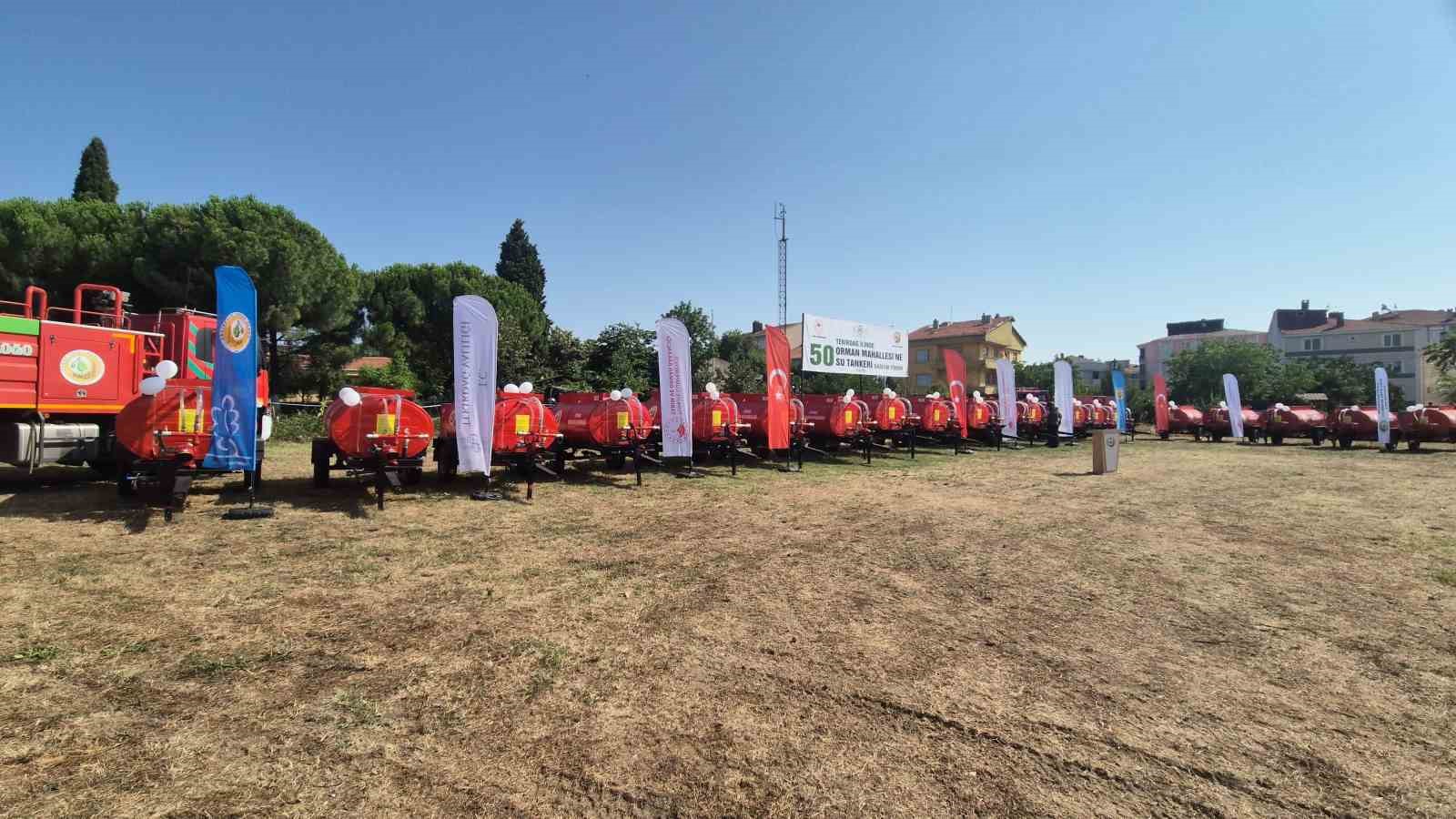 Tekirdağ’da orman yangınlarına karşı dev hamle: 50 mahalleye 50 su tankeri