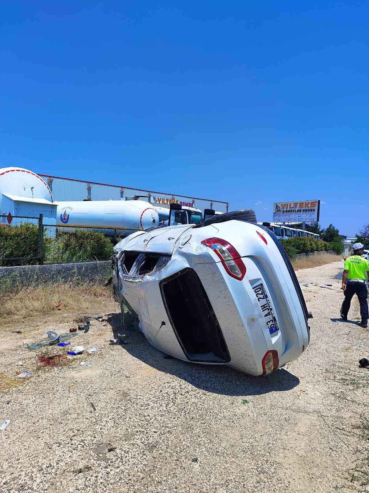 Gaziantep’te otomobil takla attı: 9 yaralı