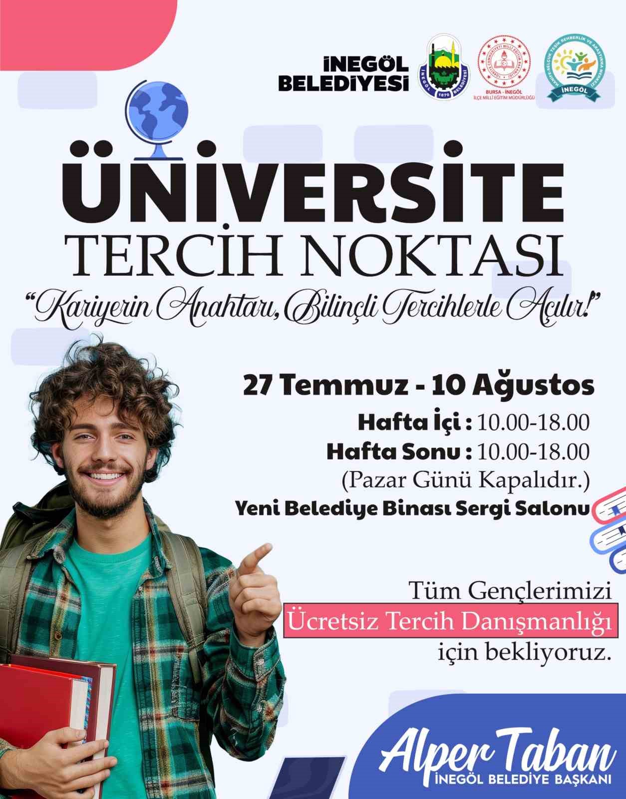 İneg&ouml;l Belediyesi&rsquo;nden &ouml;ğrencilere &uuml;cretsiz YKS tercih danışmanlığı