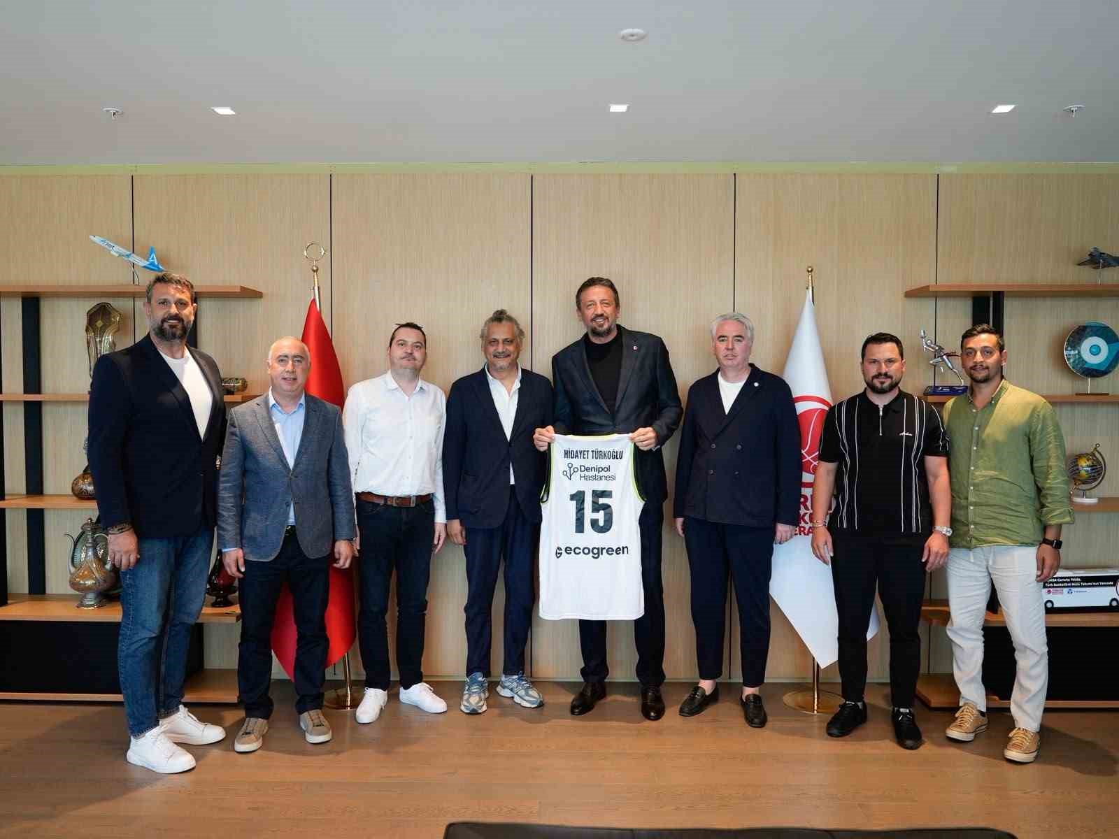Denizli Basket&rsquo;ten TBF Başkanı T&uuml;rkoğlu&rsquo;na ziyaret