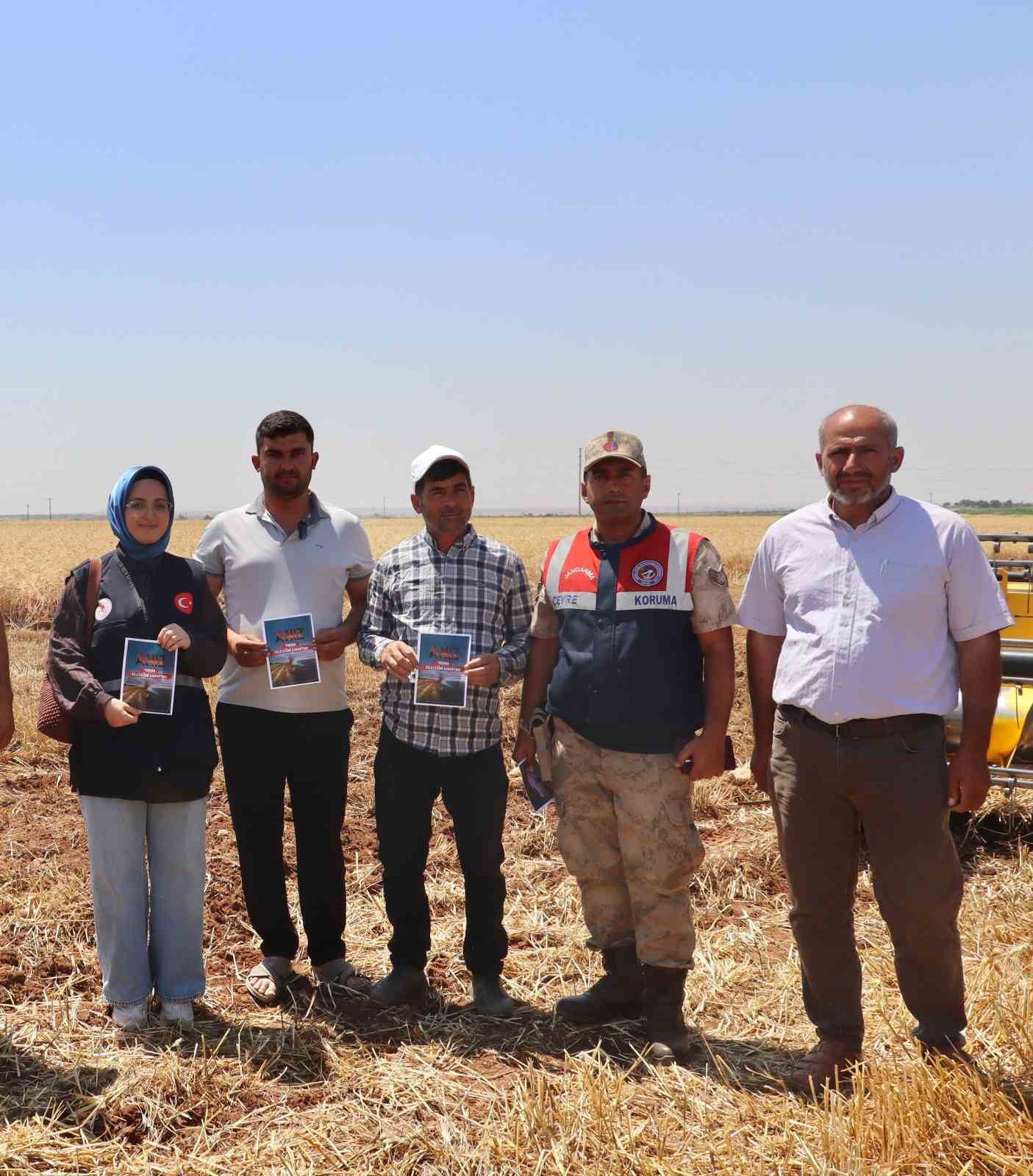 Kilis’te çiftçilere anız ve ürün yangınlarına karşı bilgilendirme