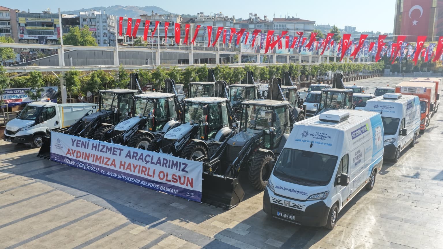 Aydın B&uuml;y&uuml;kşehir Belediyesi filosuna 22 yeni ara&ccedil; takviyesi