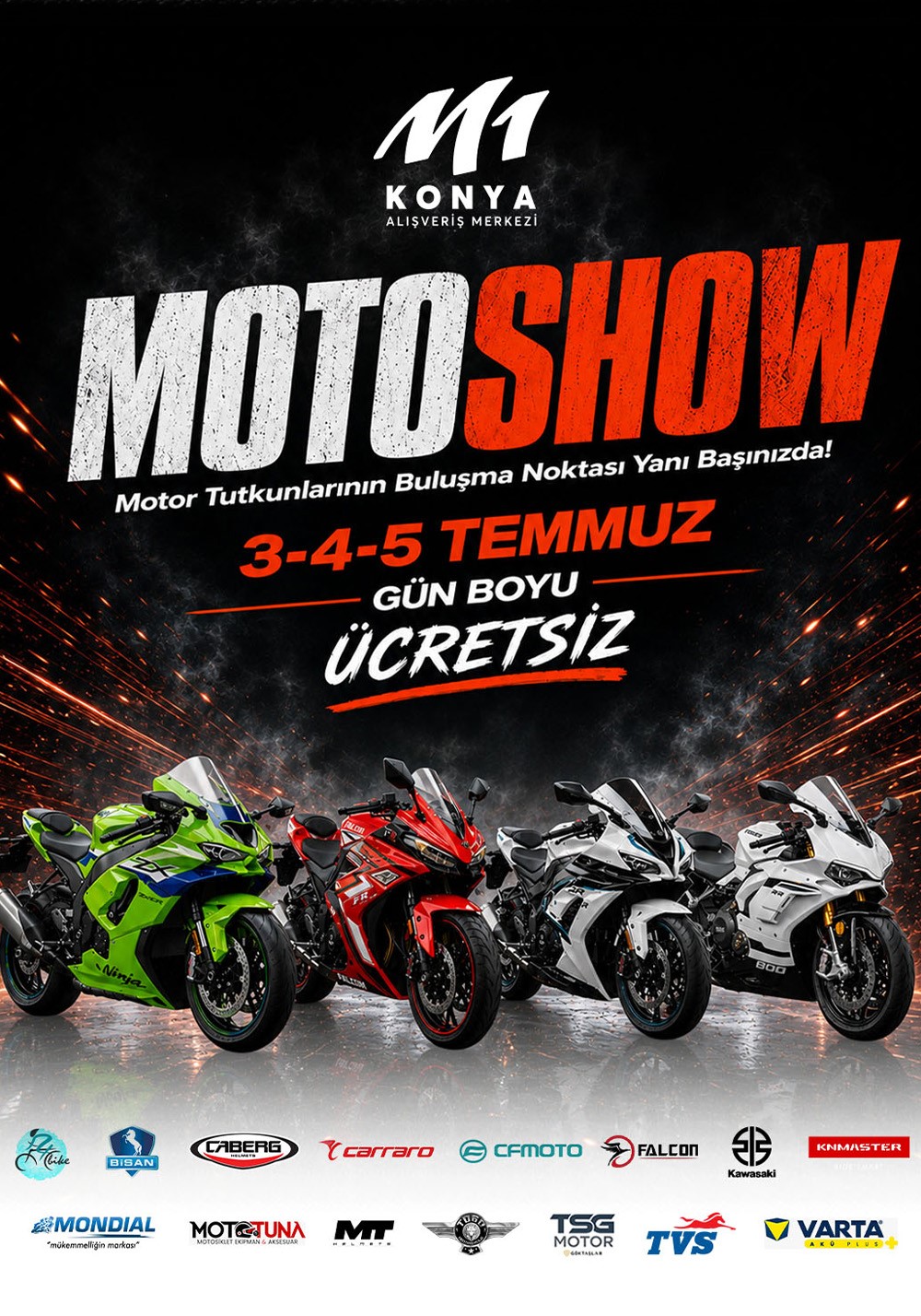 Motor tutkunları M1 Konya AVM&rsquo;de buluşuyor