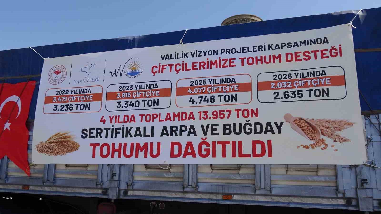 Van&rsquo;da &ccedil;ift&ccedil;ilere 4 yılda 750 milyon liralık tohum desteği