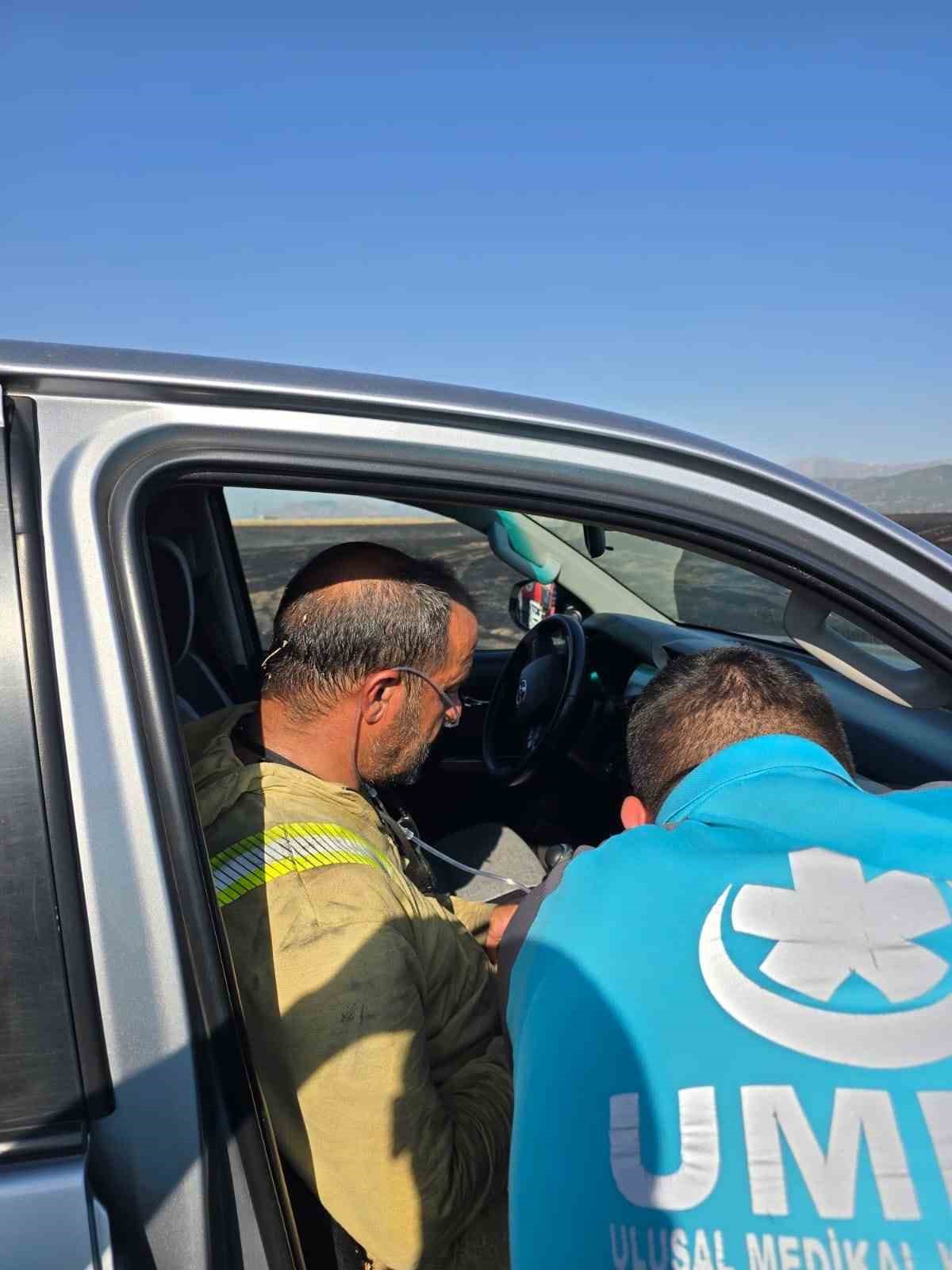 Yangına müdahale eden 4 personel dumandan etkilendi