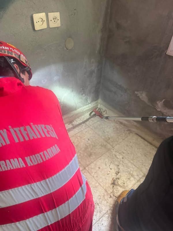 Antakya&rsquo;da eve giren yılan yakalandı