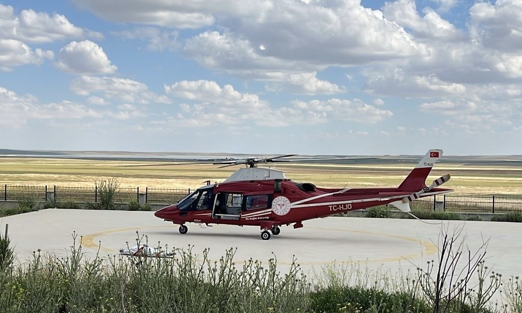 Kalp krizi geçiren hasta ambulans helikopter ile Konya’ya sevk edildi