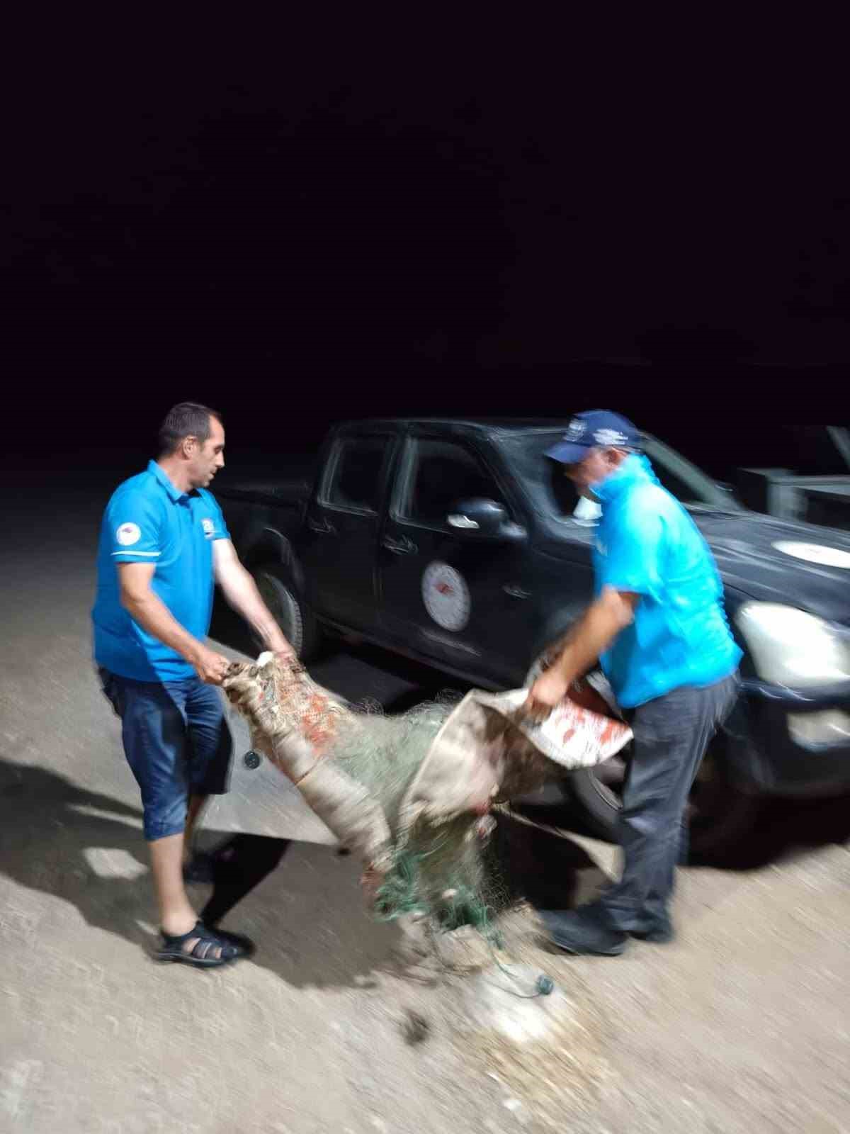 Didim’de sahipsiz balık ağlarına el konuldu