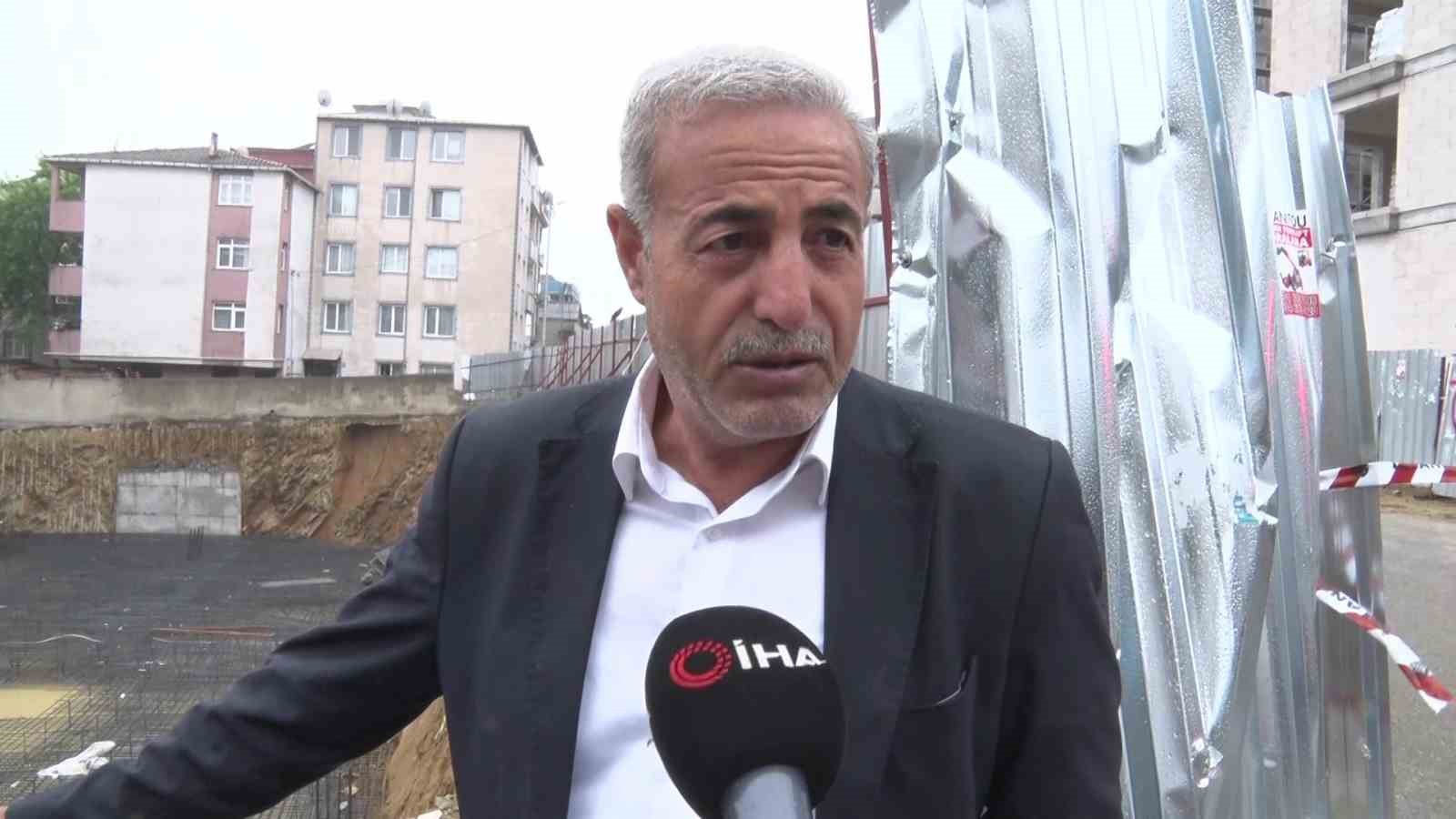 Sancaktepe’de inşaat alnında toprak kayması