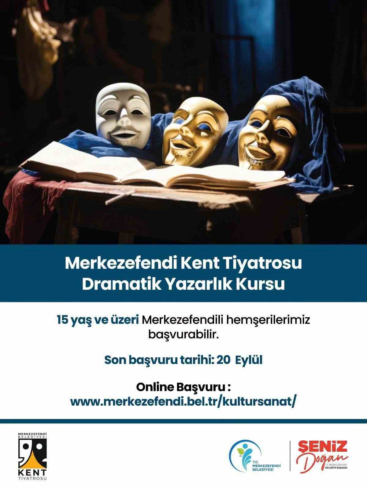Merkezefendi kent tiyatrosu’nda kurs ve seçmeler için başvurular başladı