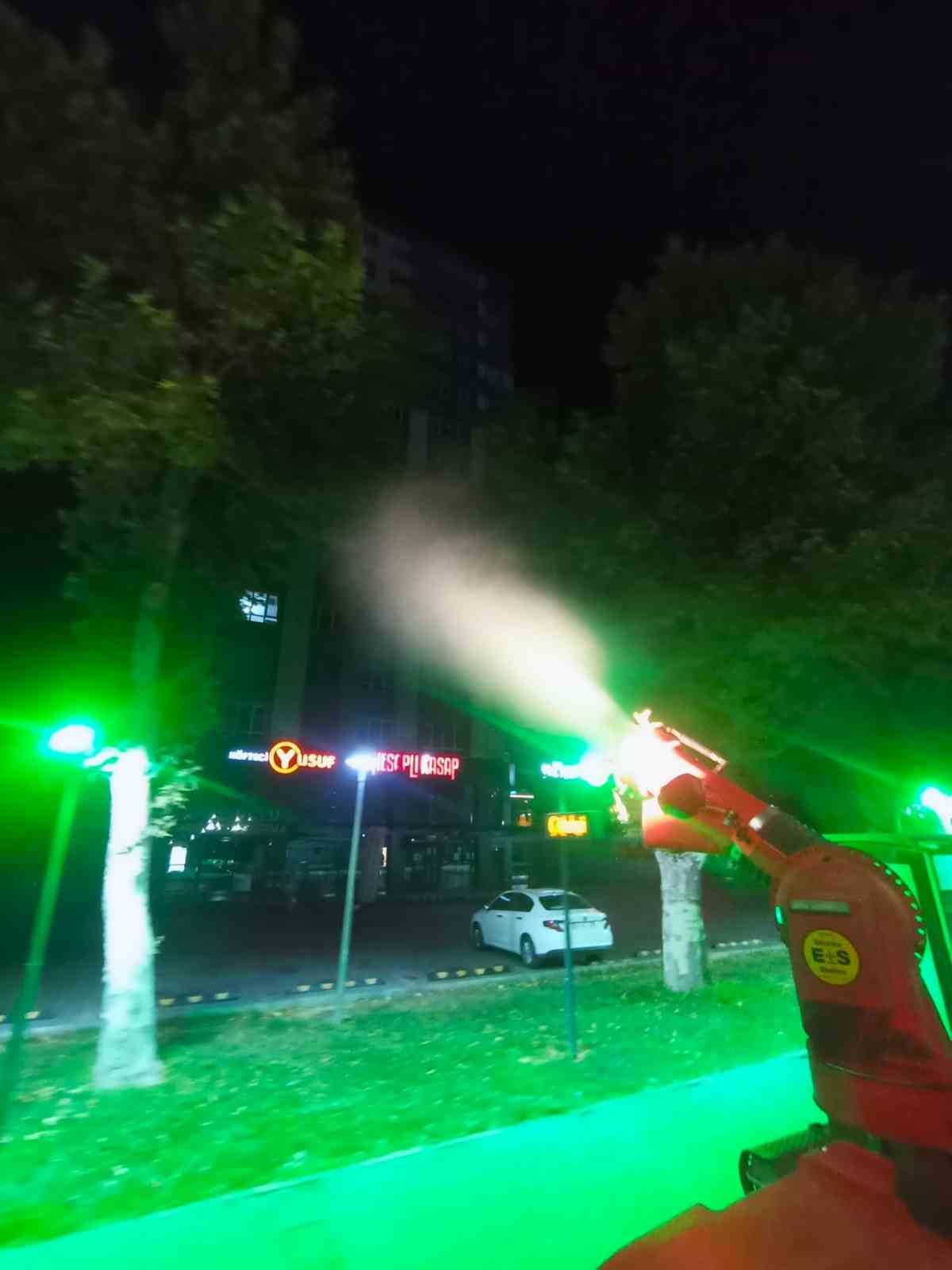 Yeşil alanlarda hastalık ve zararlılara karşı m&uuml;cadele s&uuml;r&uuml;yor