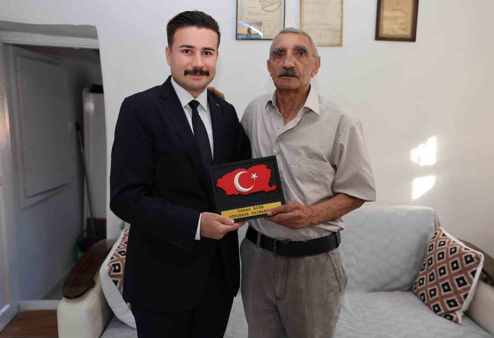 Gökçeada Kaymakamı Acar’dan Kıbrıs Gazilerine vefa ziyareti