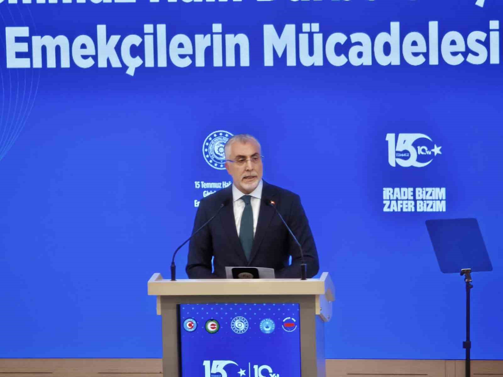 Bakan Işıkhan: "15 Temmuz gecesi sendikalarımızın sergilediği tavır da demokrasi tarihimiz açısından son derece önemlidir"