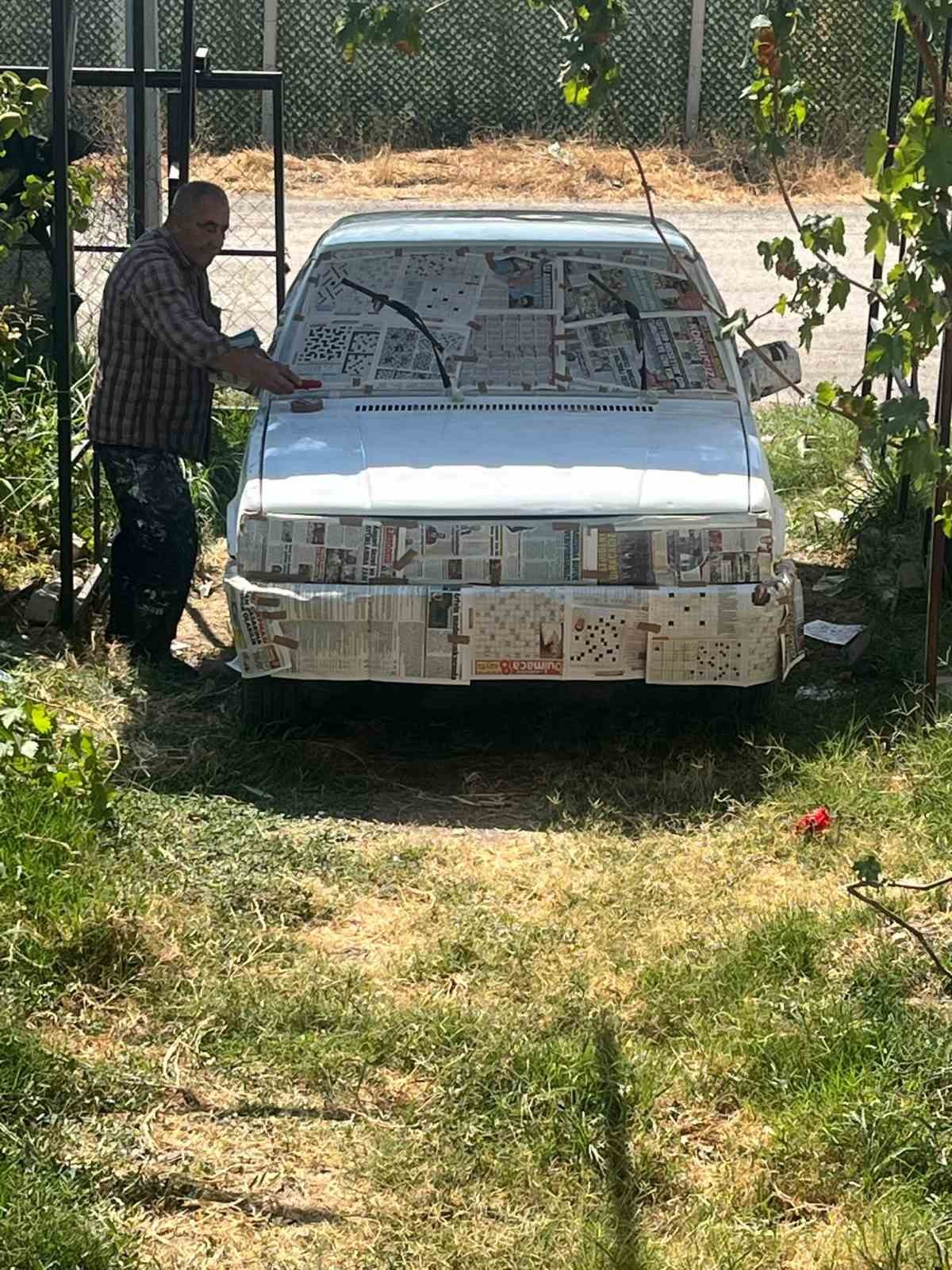 Sanayide 80 bin TL fiyat aldı, otomobilini 10 bin TL’ye kendi boyadı