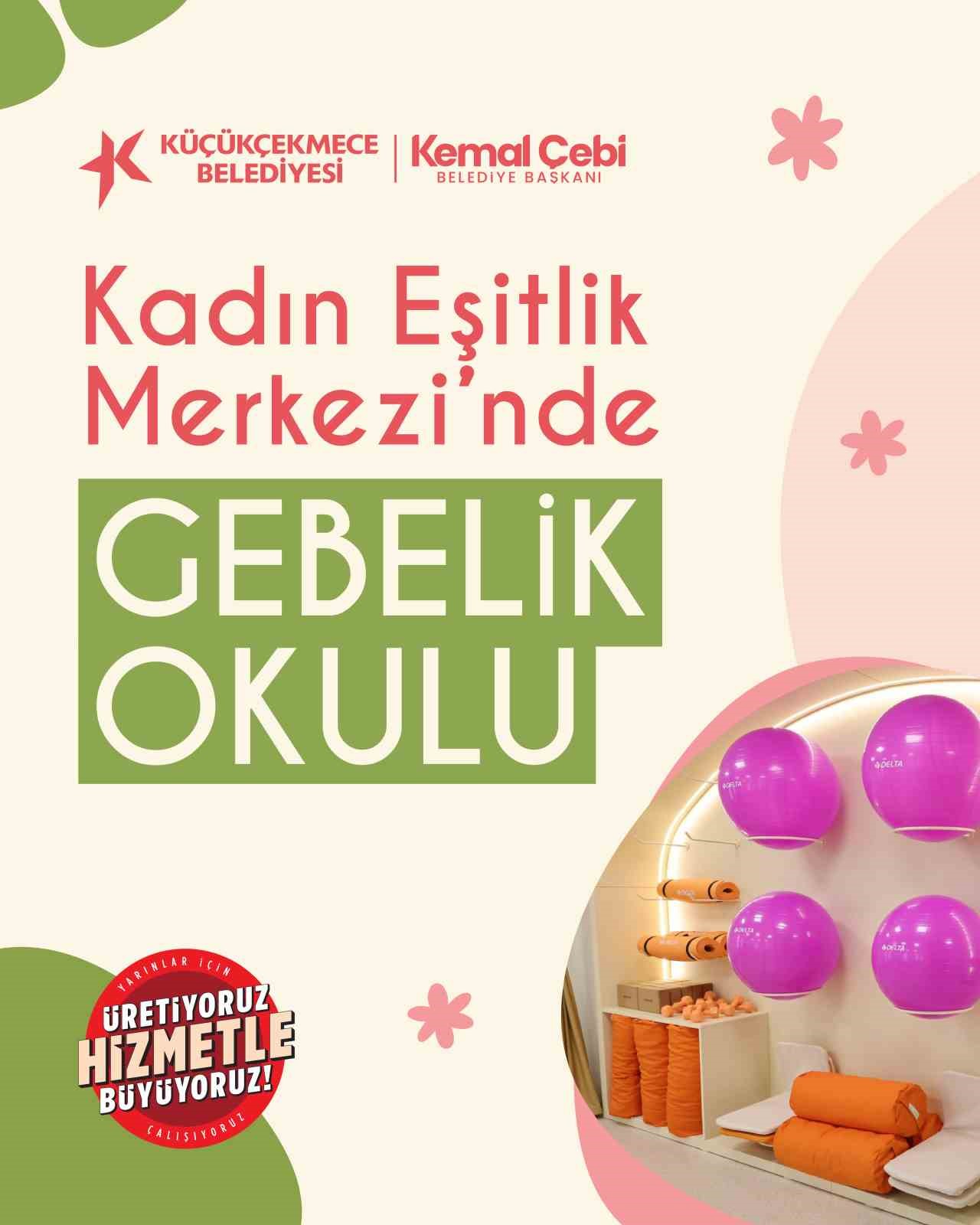 K&uuml;&ccedil;&uuml;k&ccedil;ekmece&rsquo;de anne adayları i&ccedil;in &lsquo;gebelik okulu&rsquo;