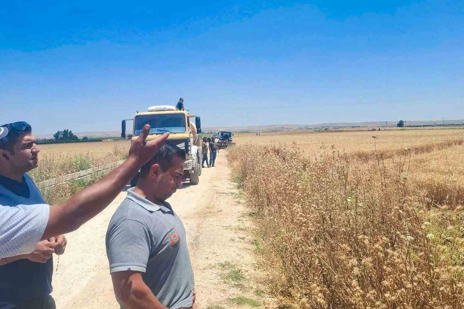 Şanlıurfa’da buğday tarlasında korkutan yangın