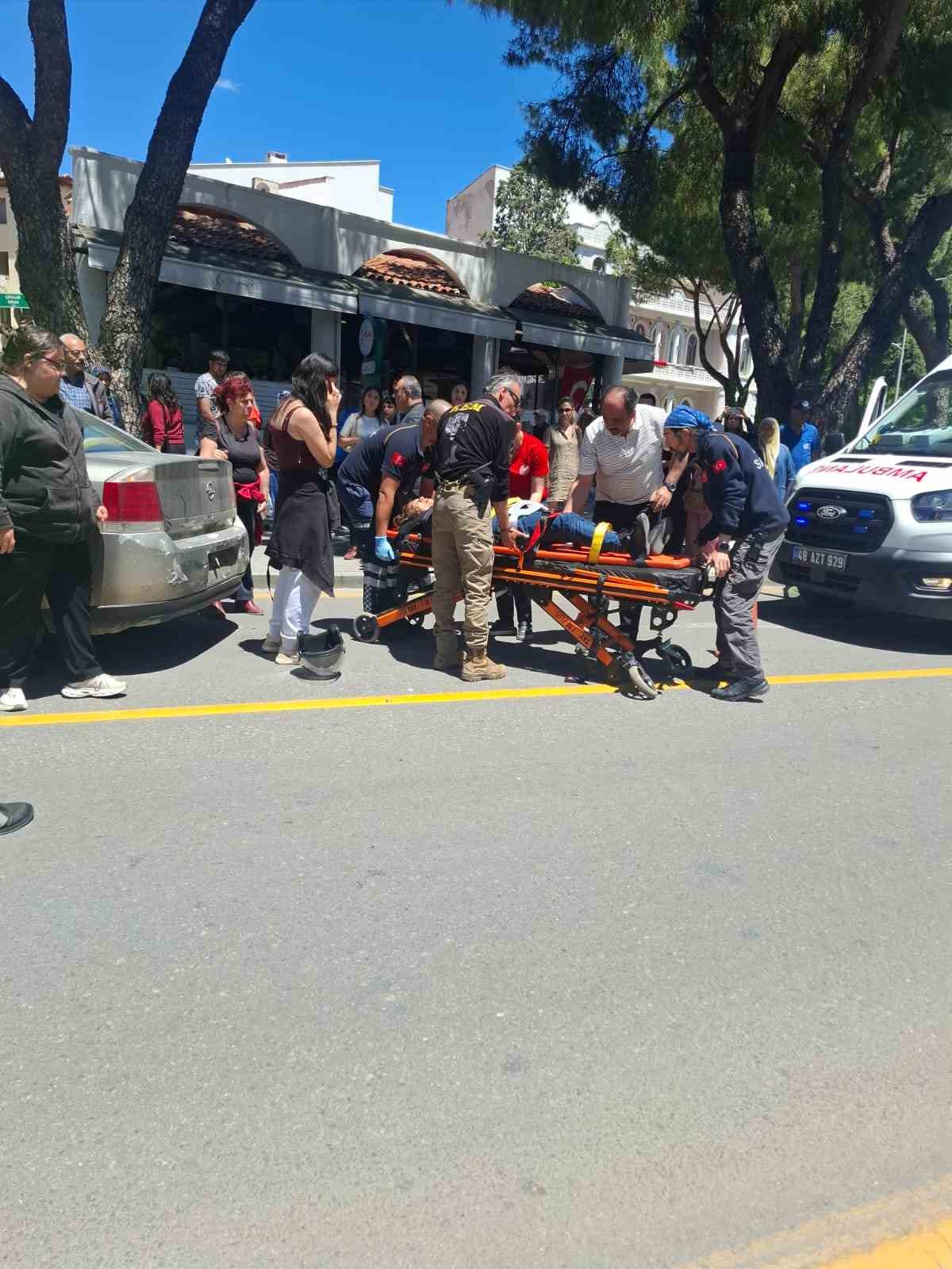 Menteşe&rsquo;de motosiklet kazası: 1 yaralı