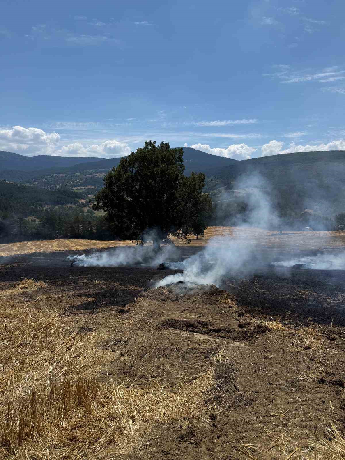 Bolu&rsquo;da balya makinesinden &ccedil;ıkan kıvılcımlar yangına neden oldu