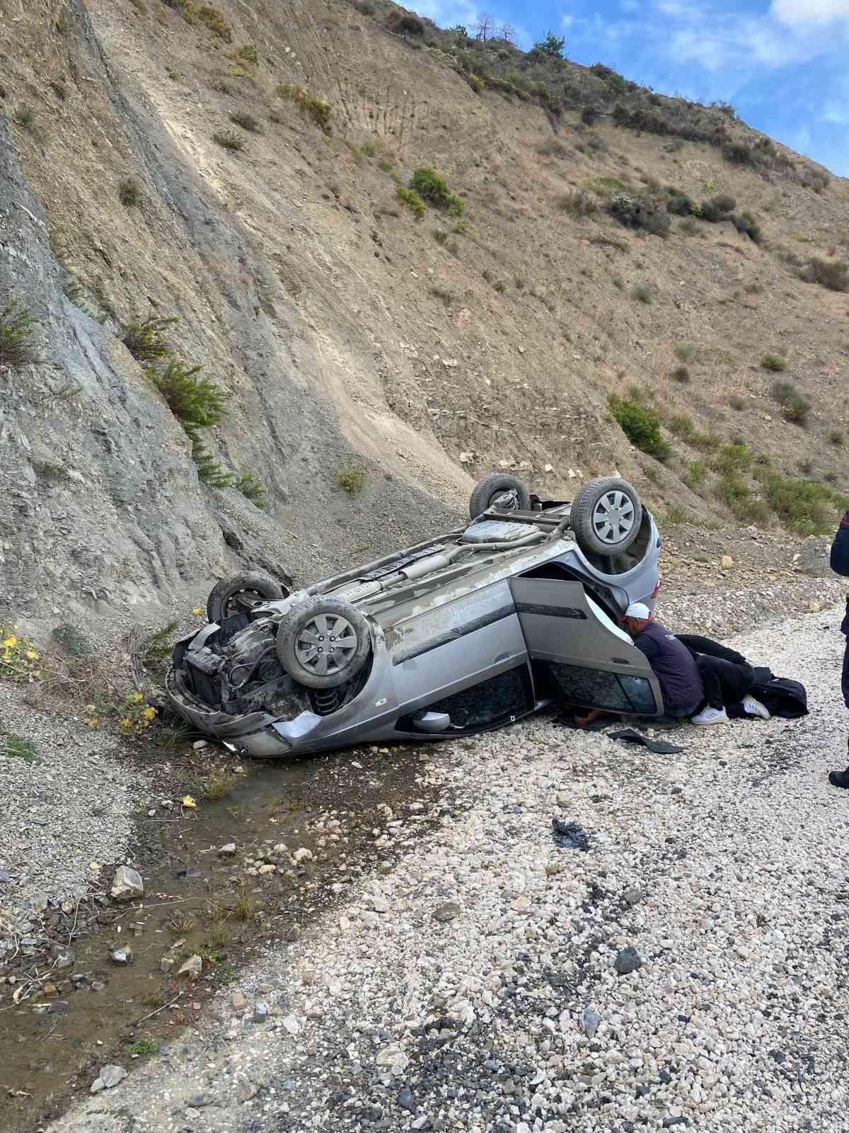 Tekirdağ&rsquo;da otomobil takla attı: 2 yaralı