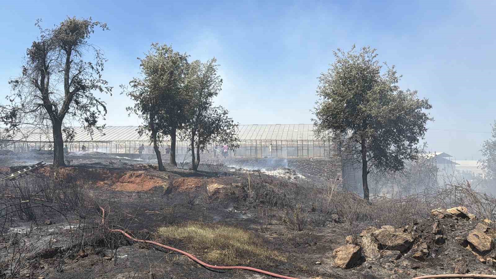 Gazipaşa&rsquo;da sera yangını
