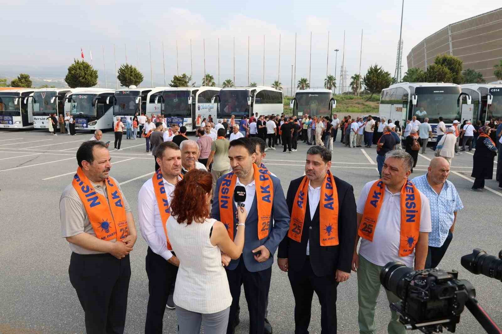 AK Parti Mersin Teşkilatı 25. yıl buluşması için Ankara yolunda