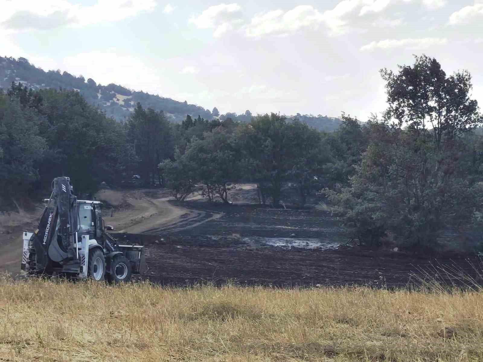 K&uuml;tahya&rsquo;da yangının ardından tarım arazilerinde hasar tespiti
