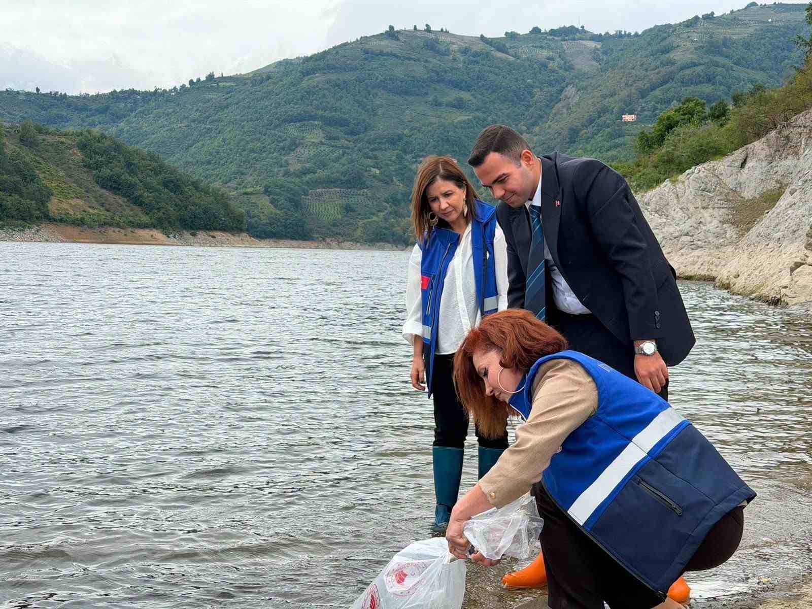 Hasan Uğurlu Baraj Gölü’ne 250 bin yavru sazan bırakıldı