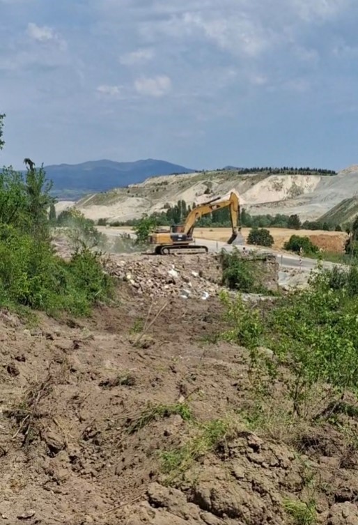 Hisarcık-Gediz kara yolunda çalışmalar yeniden başladı