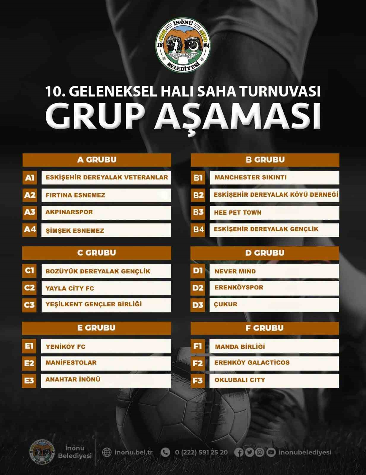 Halı Saha futbol turnuvası başlıyor
