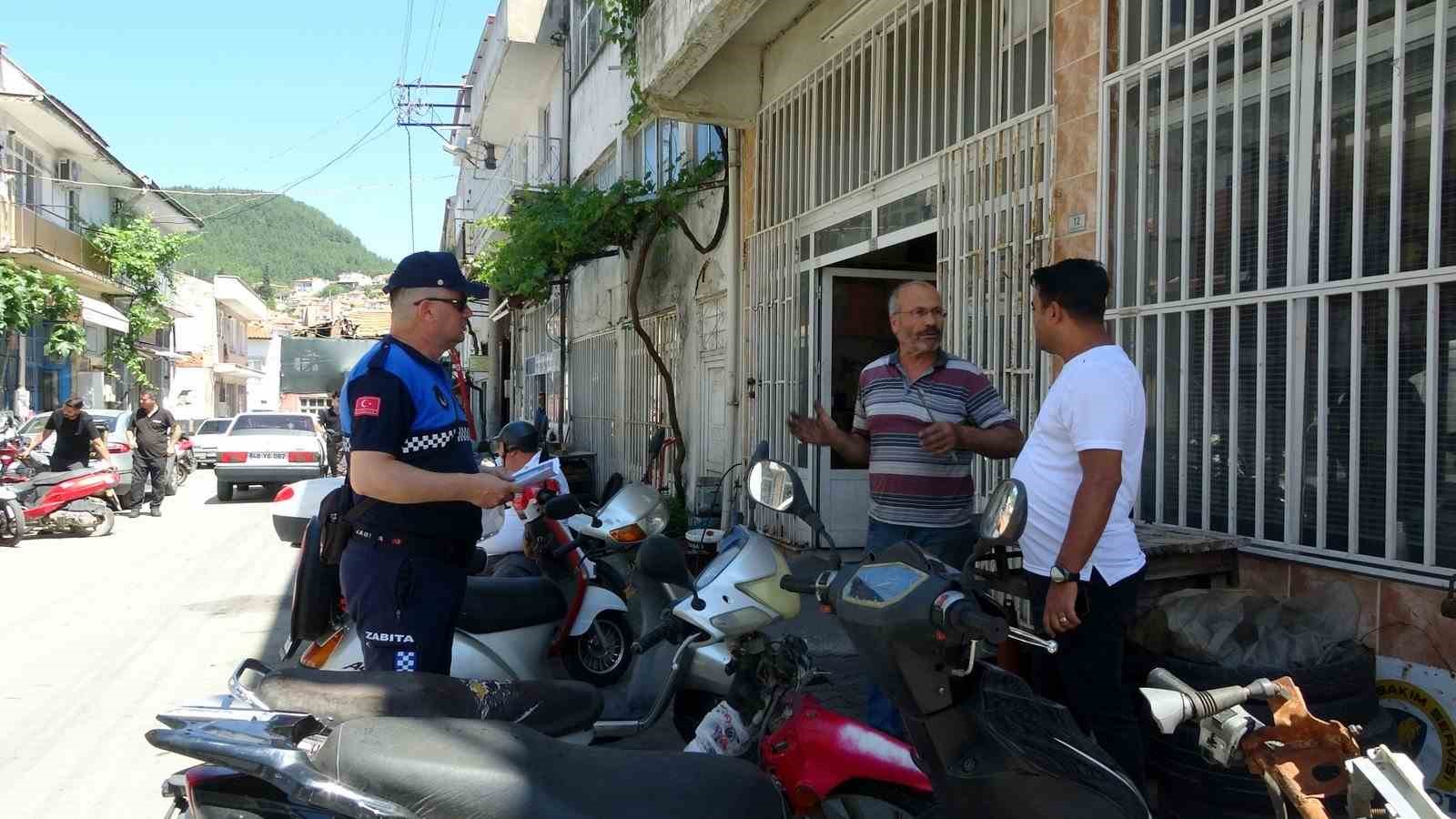 Muğla’da Zabıta ekiplerinden motosiklet tamircilerine sıkı denetim